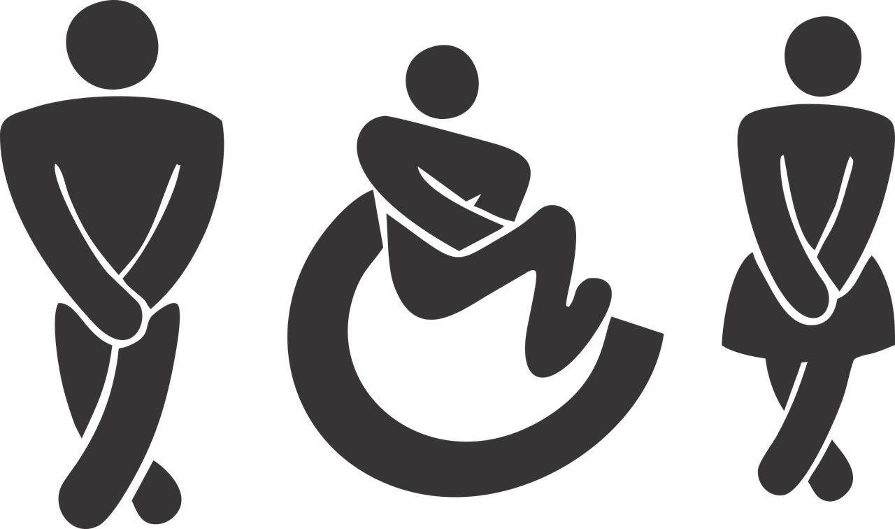 Bathroom Sign - Frequent Urination (1280x756), Png Download