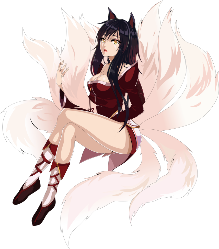 Download Ahri League Of Legends By Grindmx D54hirk Ahri League Of Legends Png Full Size Png Image Pngkit