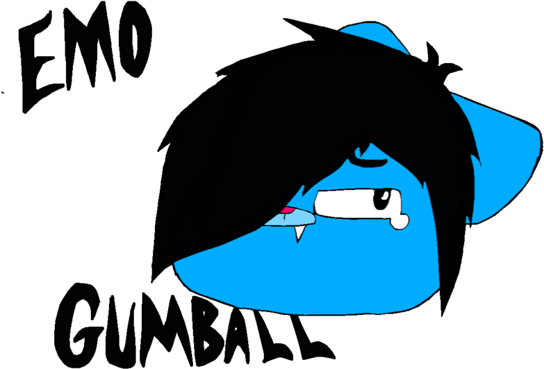 Emo Gumball By Invader Star Irken-d3jbbey - Amazing World Of Gumball Emo (900x563), Png Download