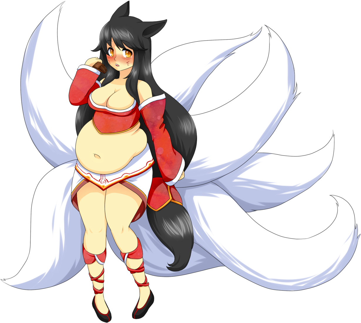 Challenger Drawing Ahri - League Of Legends Fat Ahri (1280x1124), Png Download