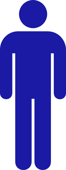 Boy Bathroom Signs Free Cliparts That You Can Download - Male Blue Bathroom Sign (228x587), Png Download
