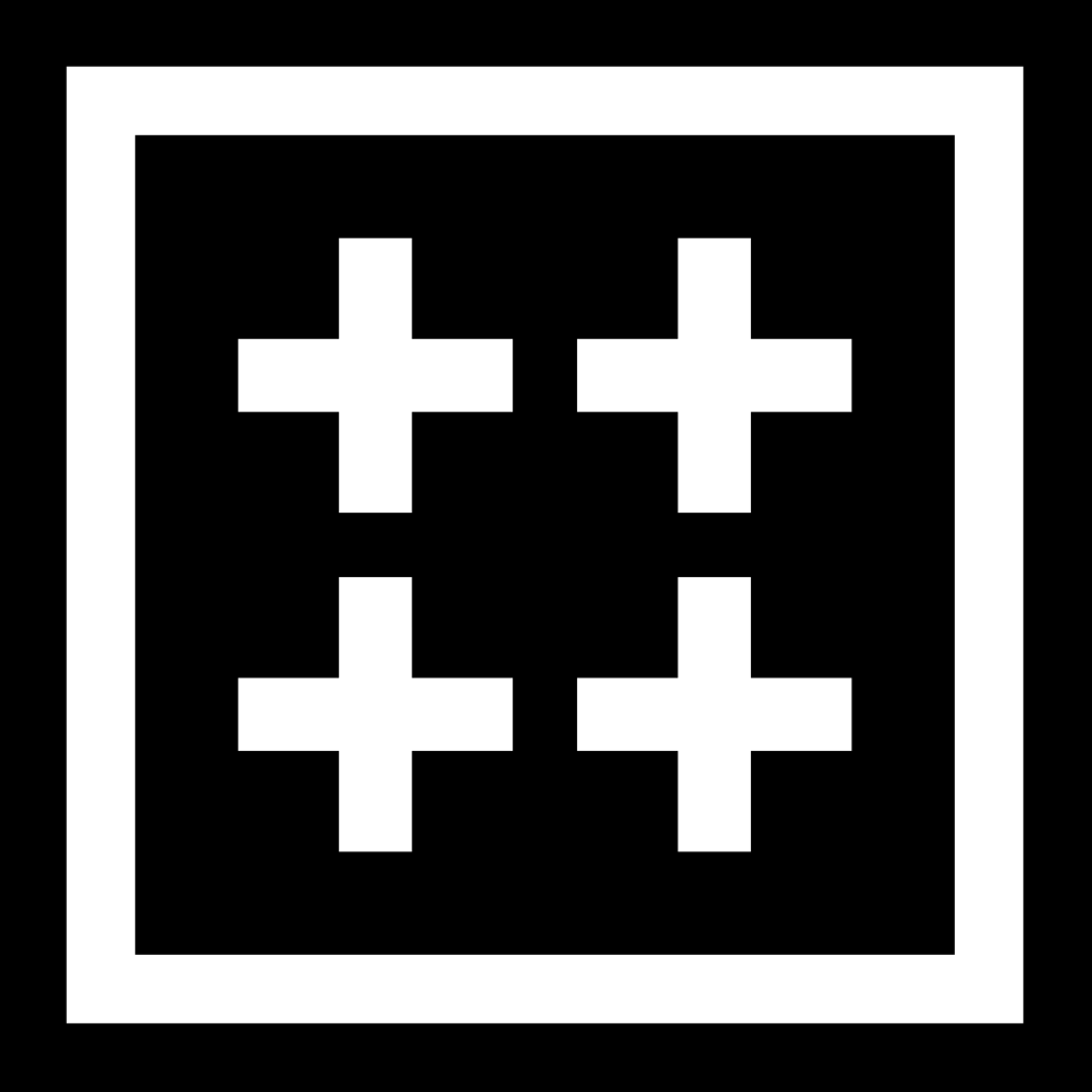 Plus Signs Inside Abstract Design Comments - 嶋田 誠 (980x980), Png Download