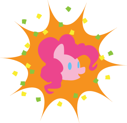 Quoting Mungo, Confetti, Pinkie Pie, Portrait, Safe, - Illustration (425x412), Png Download