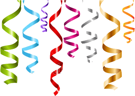 Free Confetti Clipart Image - Streamer Png (541x386), Png Download