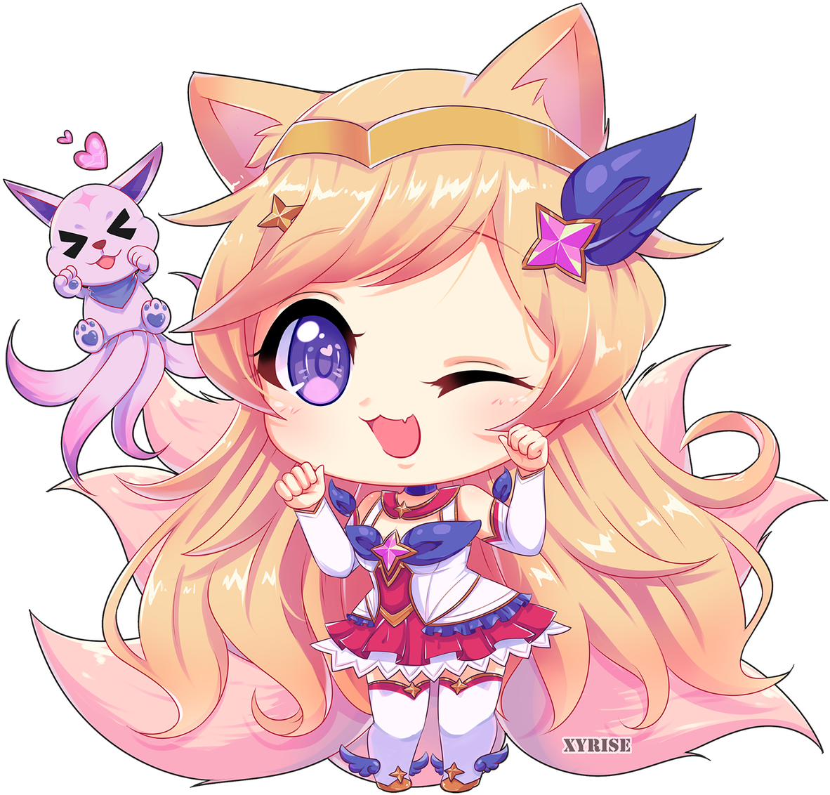 Star Guardian Ahri Chibi (1200x1158), Png Download