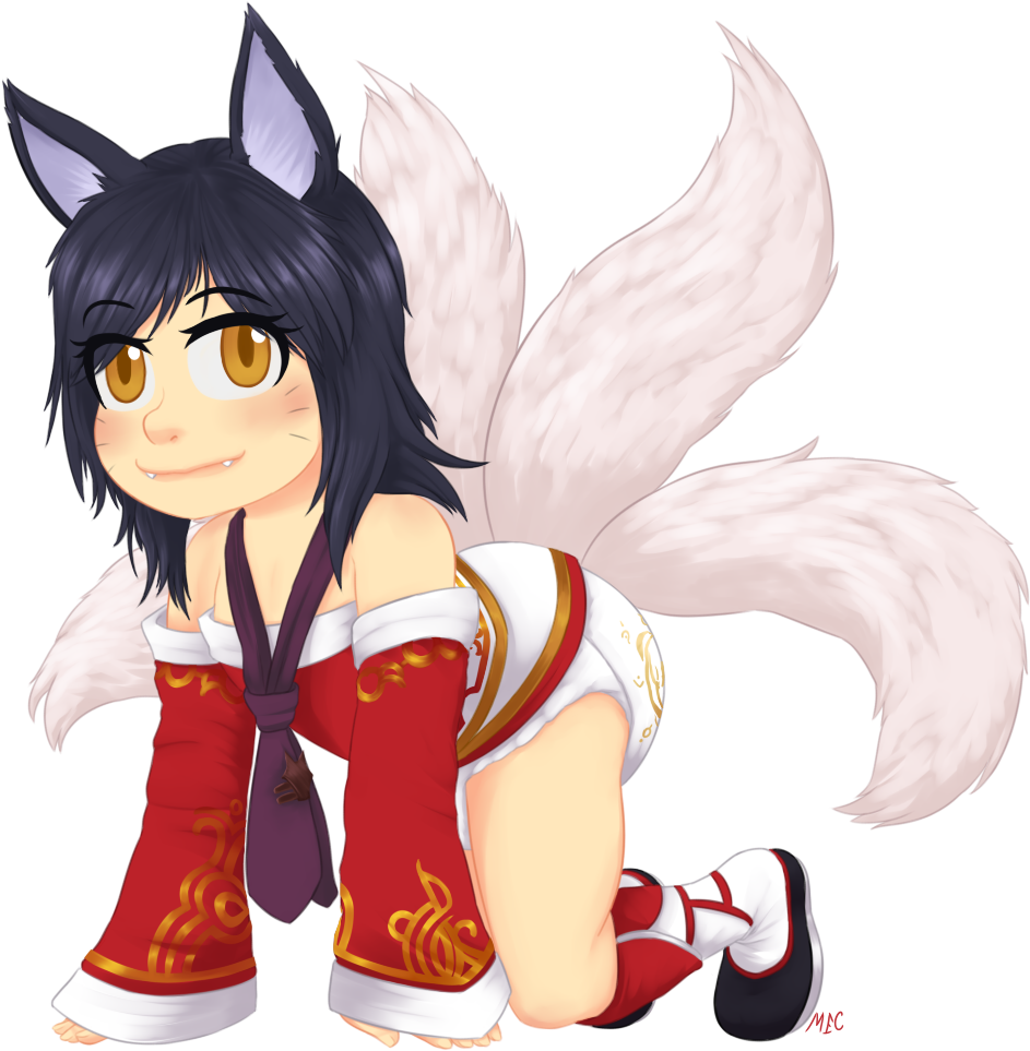 Contagious Magic - Ahri - Cartoon (1200x1548), Png Download