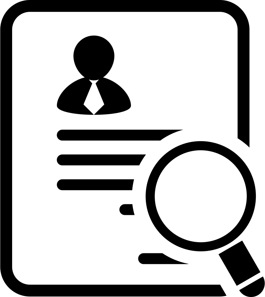Businessman Paper Of The Application For A Job Comments - Reference Icon For Resume (874x980), Png Download