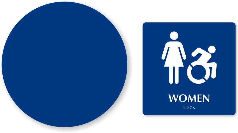 Transparent Californa Sign - Accessible Bathroom Sign (800x448), Png Download