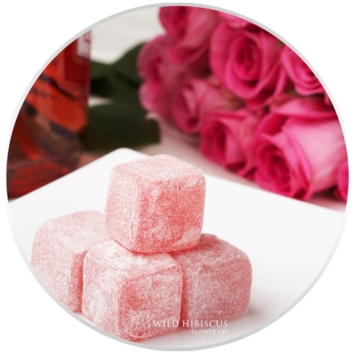 Rose Flower Extract Turkish Delight - Loukoum À La Rose (500x499), Png Download