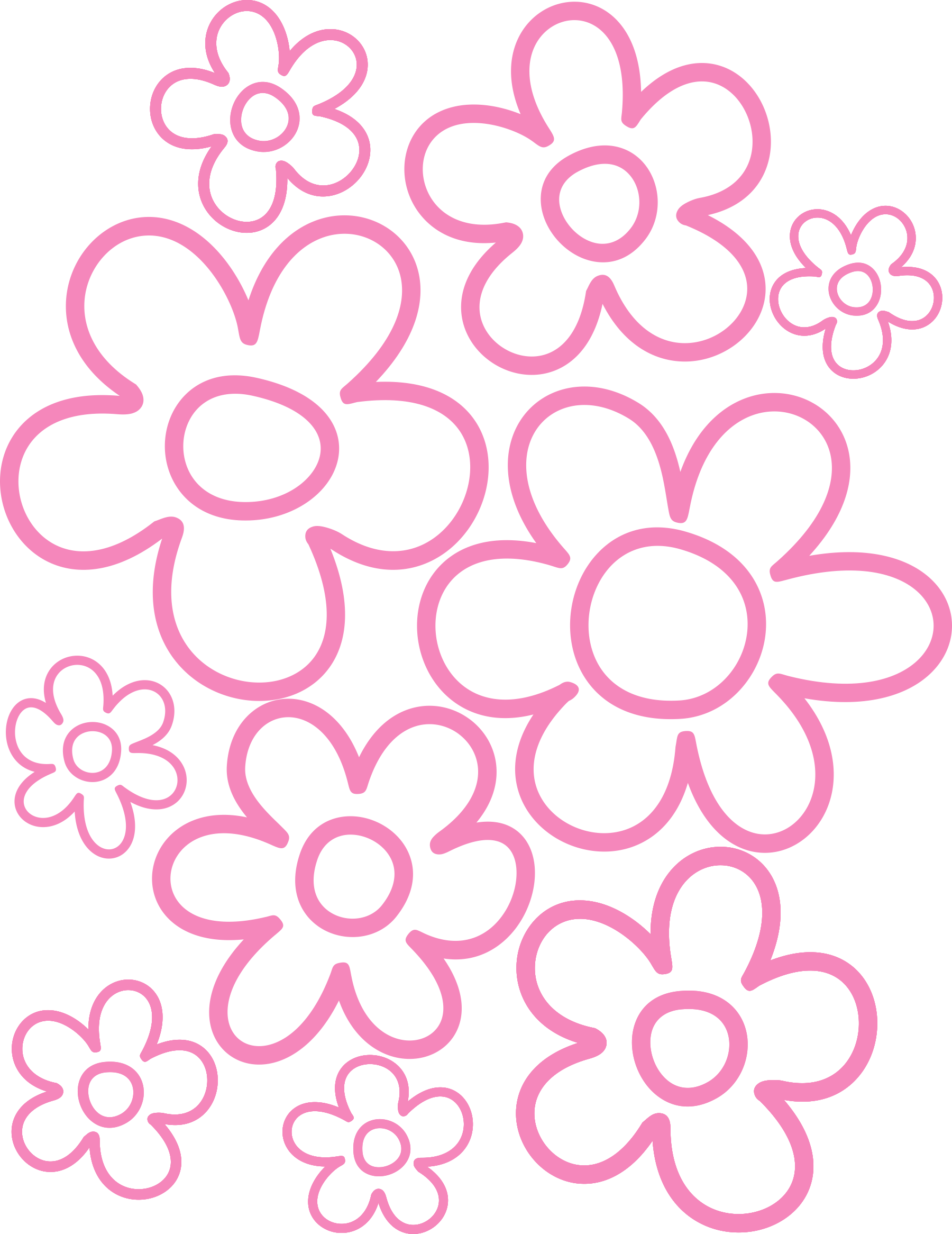 Florecitas Png - Silueta Florecita (1800x2332), Png Download