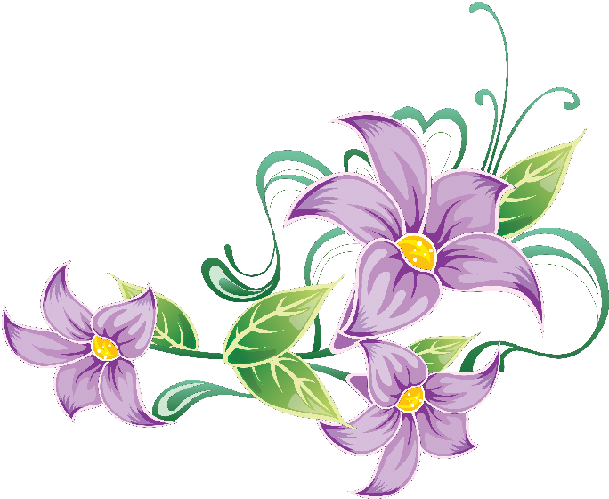 Flores Ilustraciones En Png Para Artesanía Y Diseños - Flower Wall Mural - Delight (700x593), Png Download