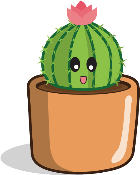 A Series Of Five Cactus Characters Designed For Dynamic - Illustration (800x800), Png Download