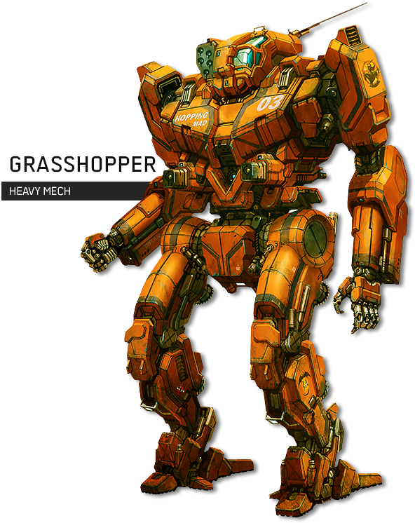 Mwo Grasshopper - - Battletech Grasshopper (623x909), Png Download