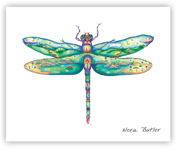 Damselfly Ii By Nora Butler - Damselflies (600x600), Png Download