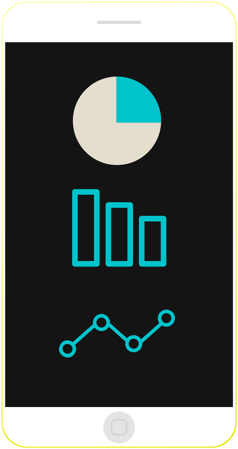 Mobile Analytics Flat Illustration - Mobile Phone (1920x1080), Png Download