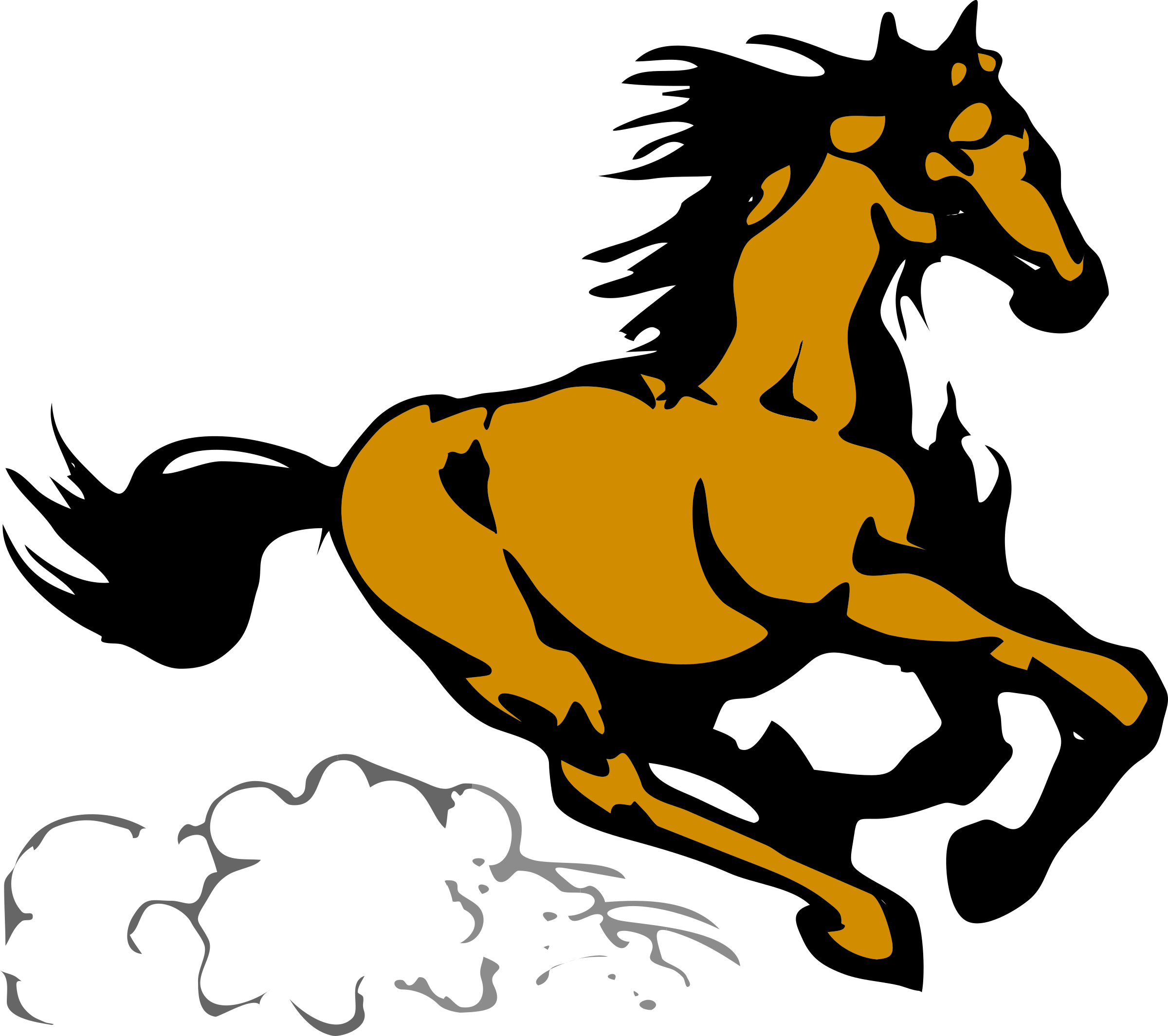 Running Horse Clipart - Horse Running Clipart (600x533), Png Download