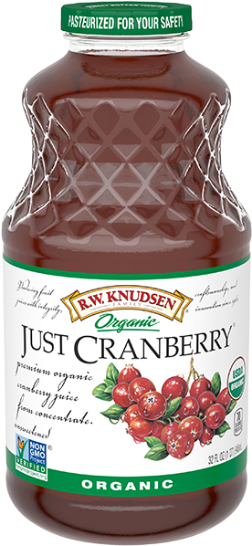 Organic Just Cranberry® Juice - Knudsen Just Cranberry Juice - 32 Fl Oz (300x615), Png Download
