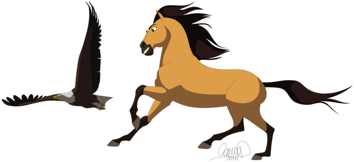 Spirit Clipart Horse - Spirit The Horse Clipart (700x332), Png Download