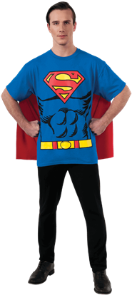 Adult Superman Cape T-shirt - Villains Costume (415x415), Png Download