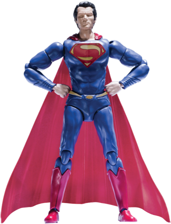 Bandai Sprukits Superman Man Of Steel Action Figure (400x606), Png Download