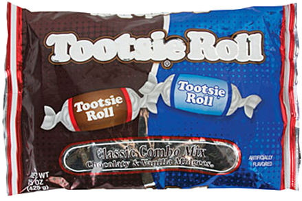 Tootsie Roll Classic Combo Vanilla And Chocolate Midgees - Vanilla Tootsie Rolls (500x500), Png Download