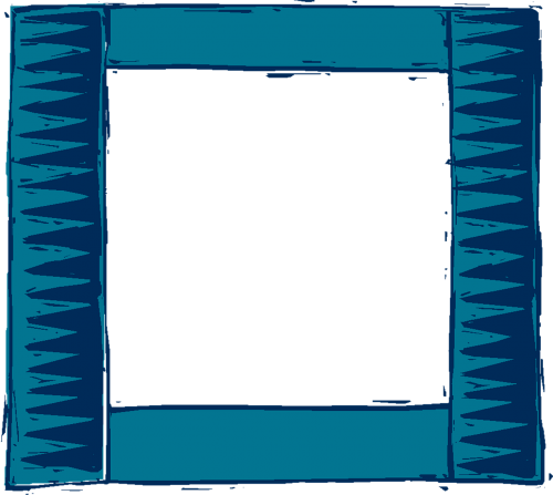 Frame,decoration - Blue (500x447), Png Download