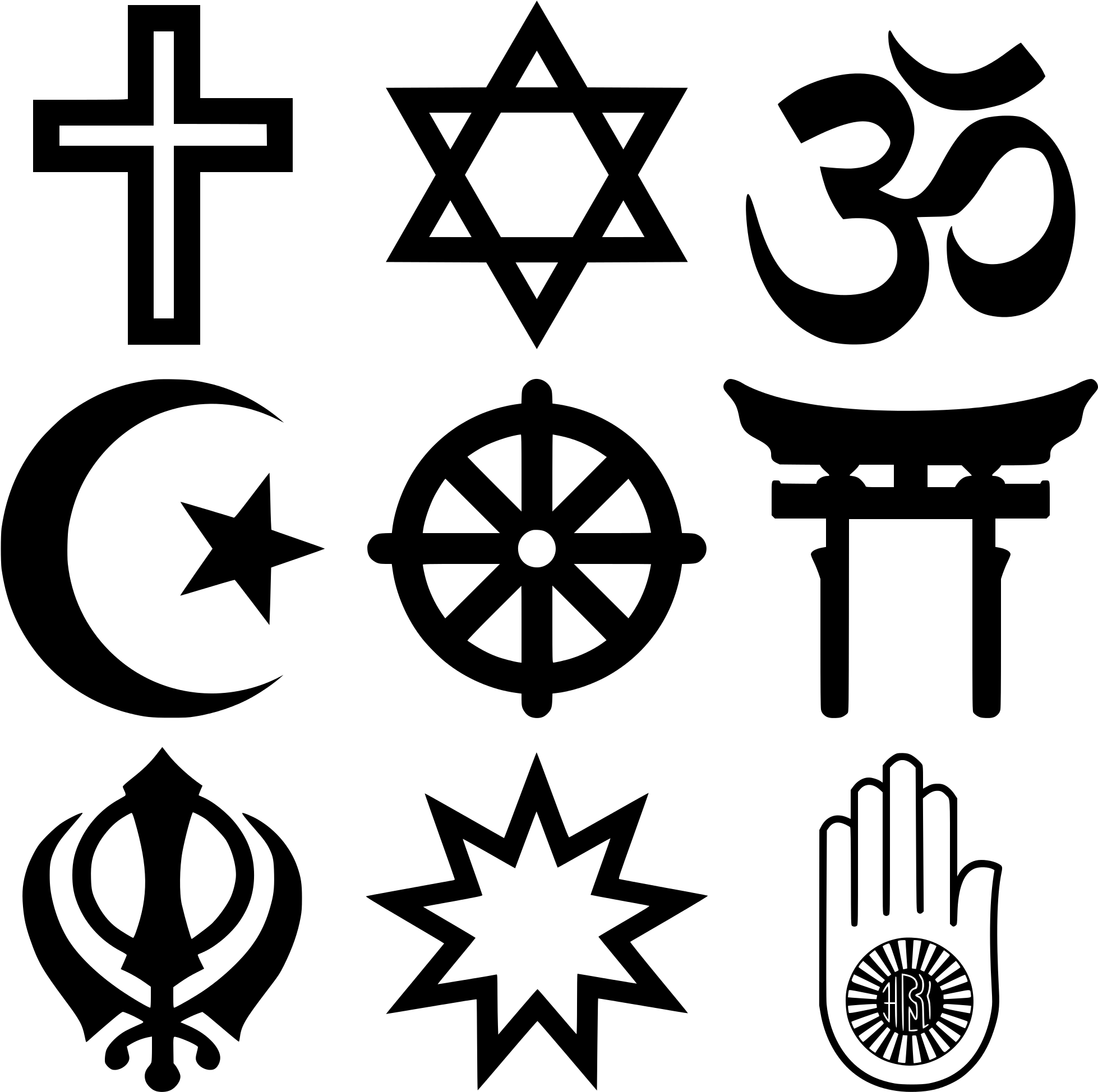The Fbi And Religion - Religious Symbols (2000x2000), Png Download