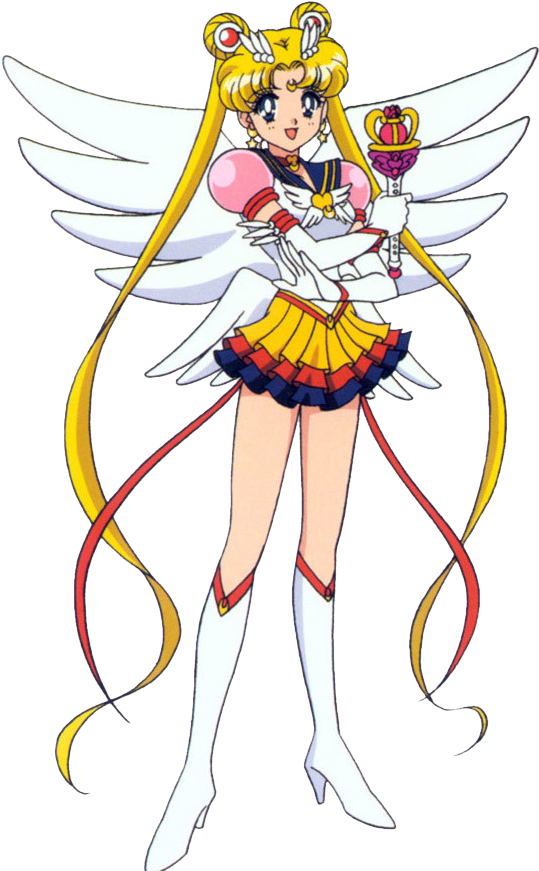 Sailor Moon Sailor Stars Eternal Sailor Moon Pose - Sailor Moon Stars Sailor Moon (556x889), Png Download