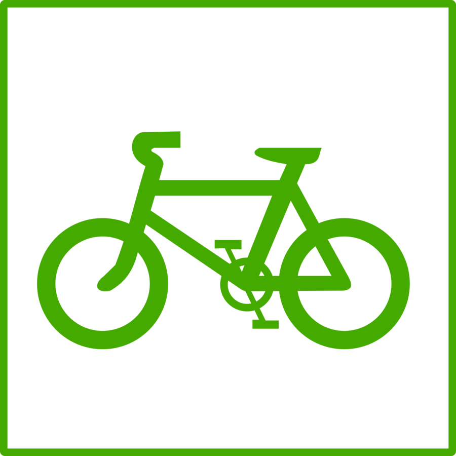 Green Bicycle Icon Clipart Bicycle Computer Icons Clip - Green Bicycle Icon (900x900), Png Download