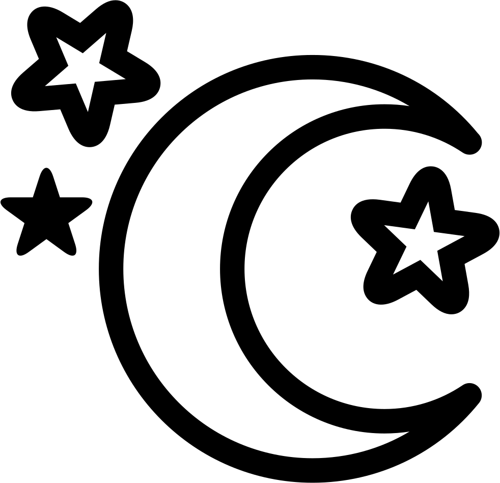 Moon And Stars - Luna Y Estrella Dibujo (982x948), Png Download