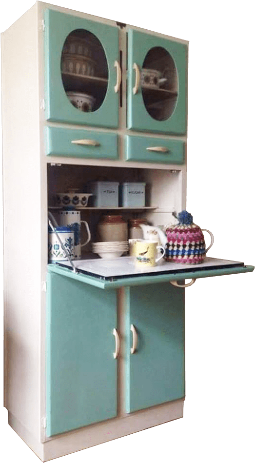Vintage Kitchen Unit Transparent Image - Small Larder Cupboard (600x960), Png Download