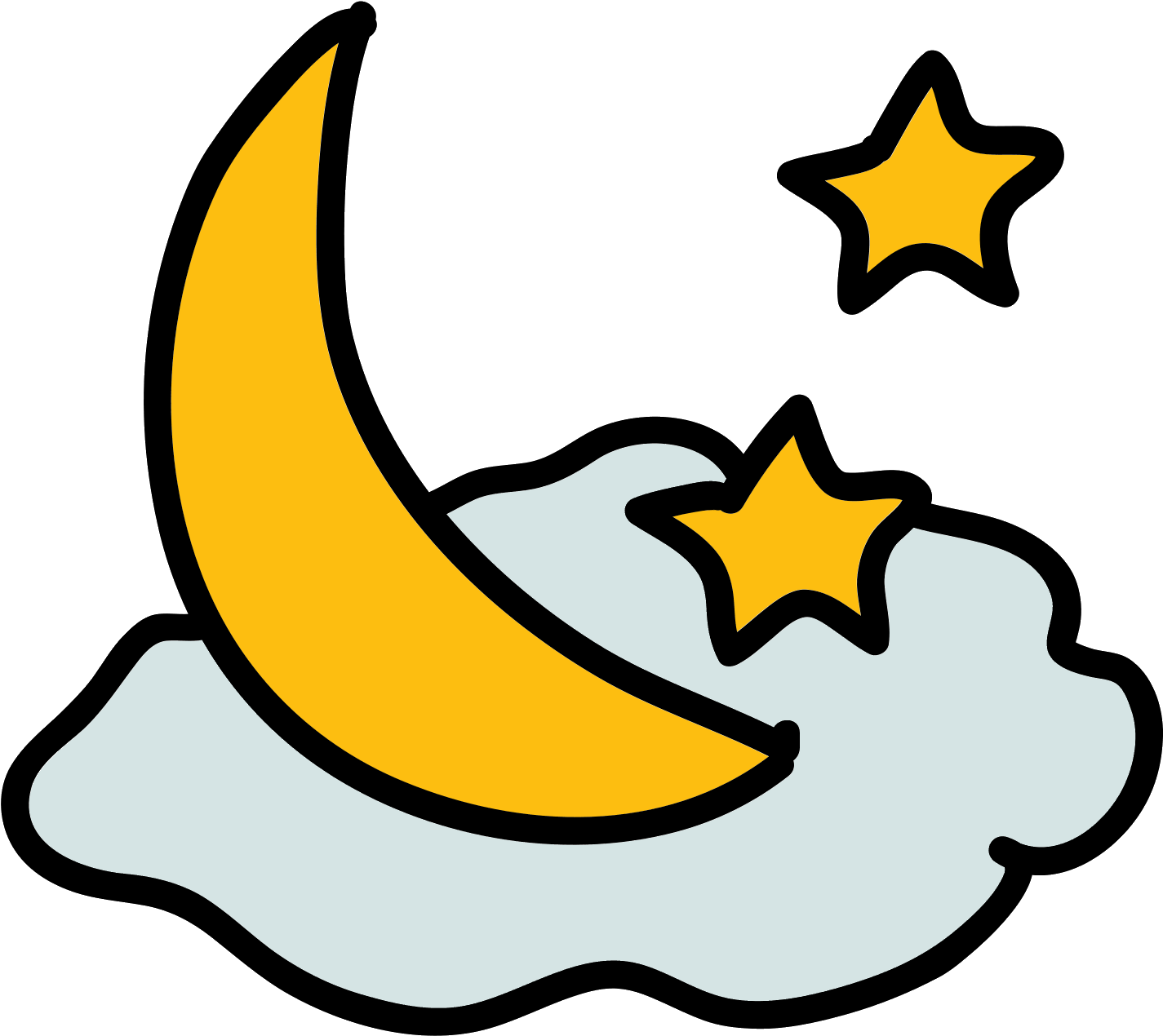 Moon And Stars Icon - Web Design (1600x1600), Png Download