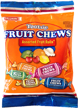 Tootsie Fruit Chews Assorted Fruit Rolls Candy, 164g - Tootsie Fruit Chews 164g (360x360), Png Download