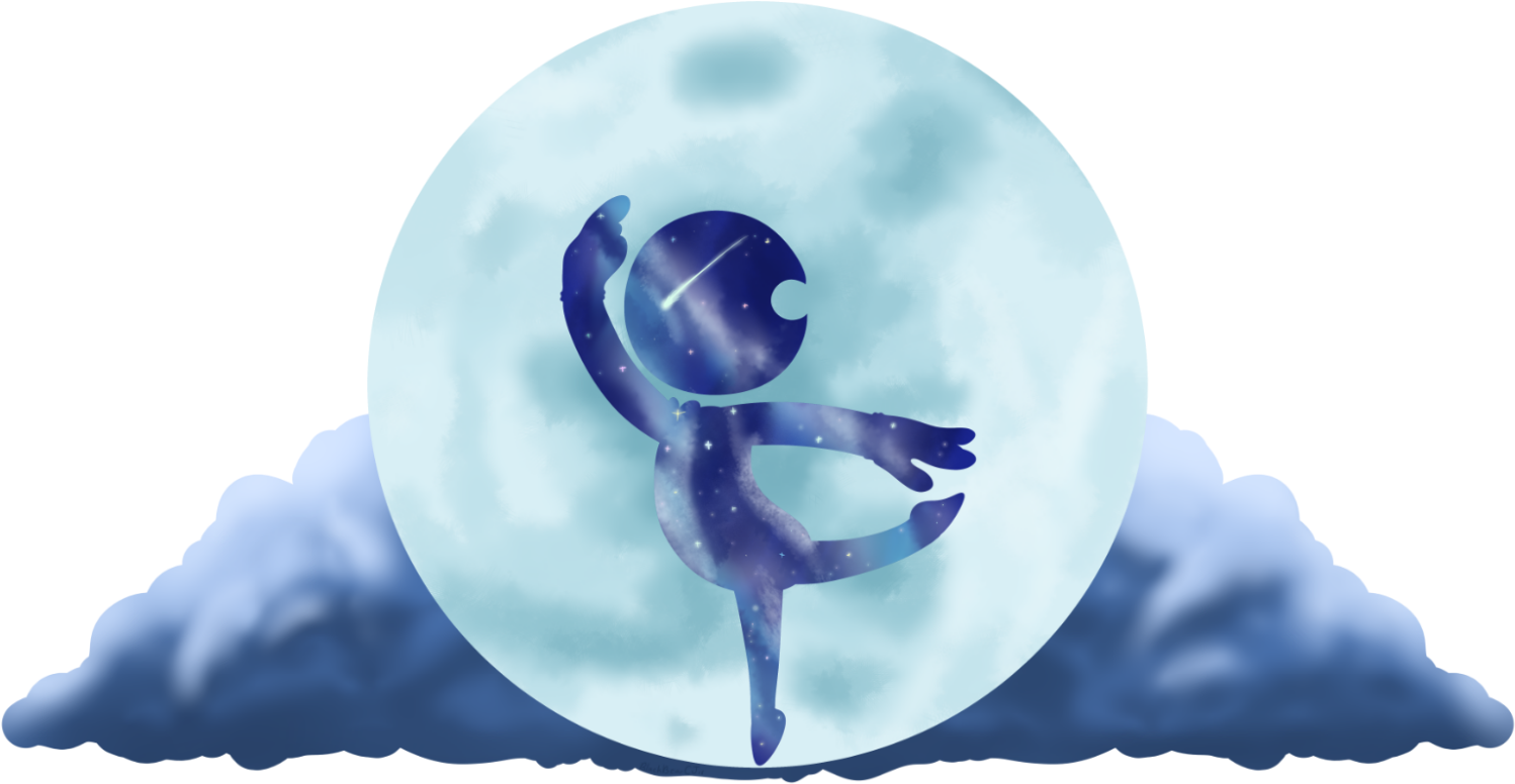Moon And Stars - Circle (1506x781), Png Download