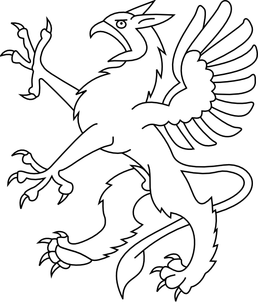 Griffin Cliparts - Simple Griffin Coat Of Arms (510x596), Png Download