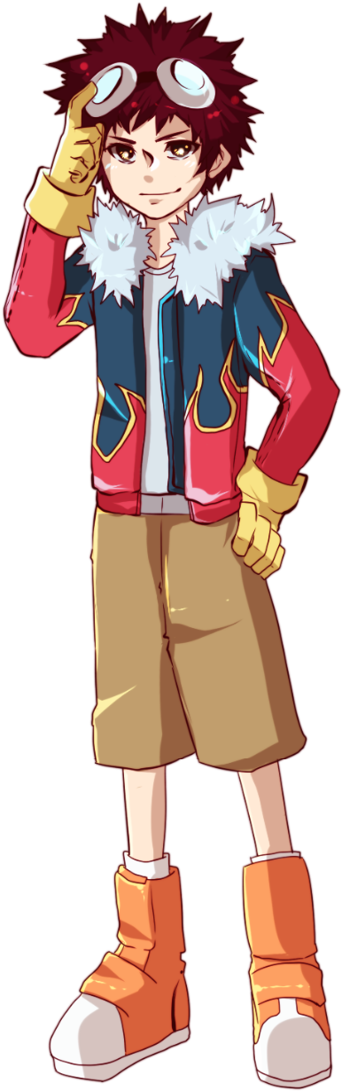 Digimon Adventure 02 Davis Motomiya - Illustration (528x1280), Png Download