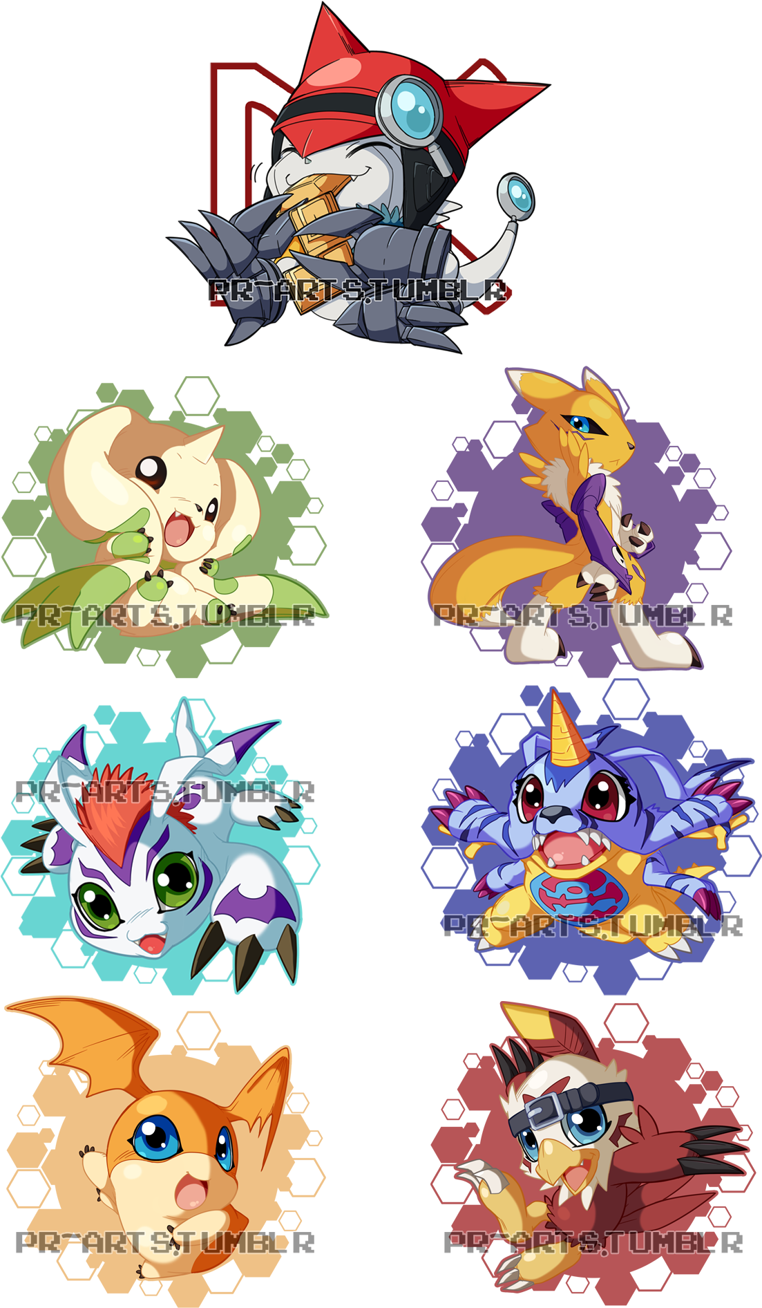 Batch One - - Digimon Chibis (1200x1900), Png Download