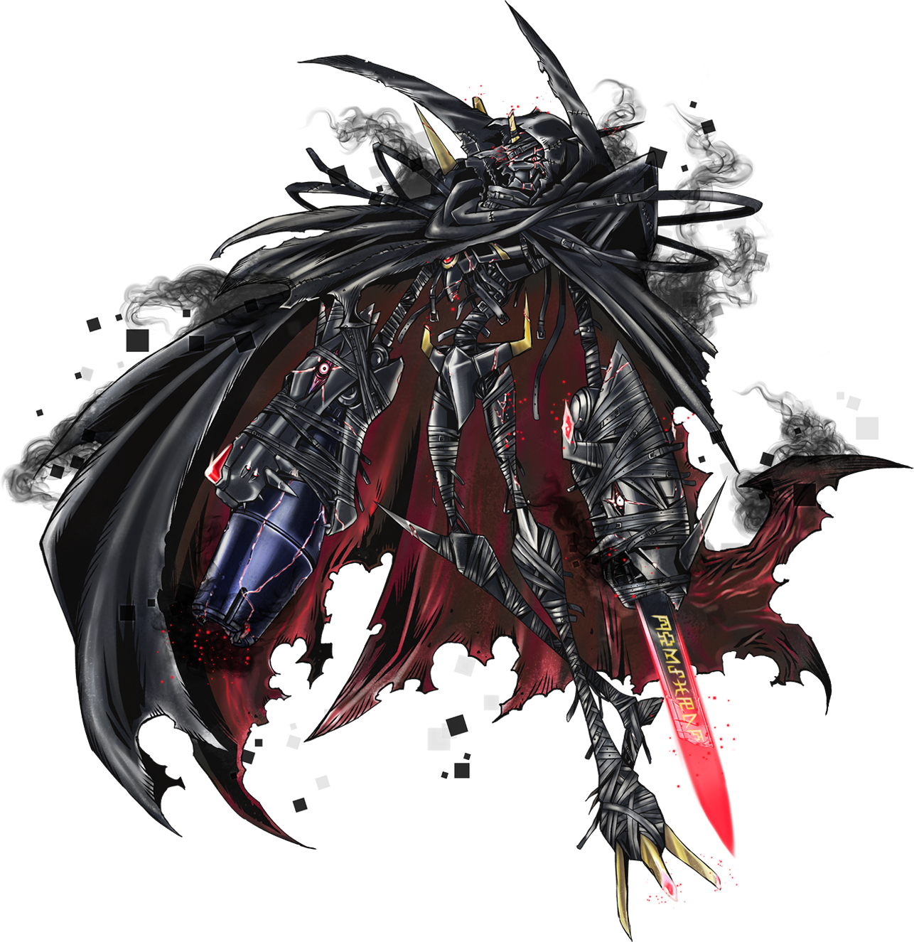 Do Digimon Fans Say That New Digimon Look Like Pokemon - Omnimon Zwart (1286x1325), Png Download