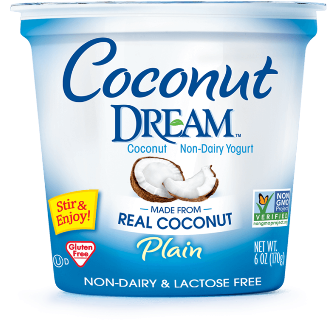 Download Coconut Nondairy Yogurt, Plain Dream Yogurt Full Size PNG