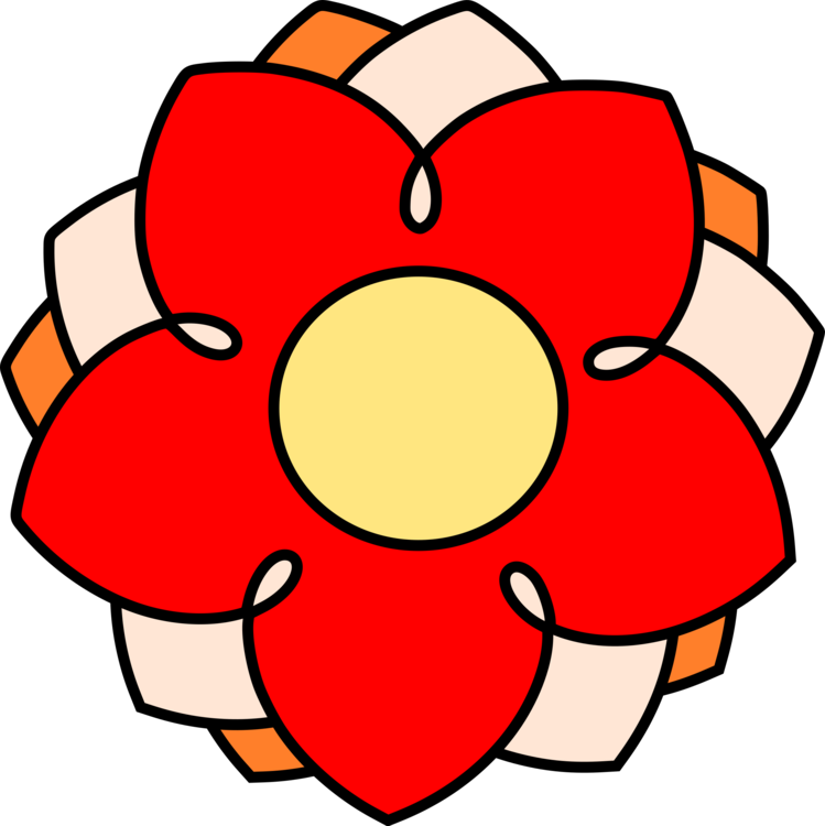 Flower Floral Design Drawing Download - Big Single Flower Clip Art (749x750), Png Download