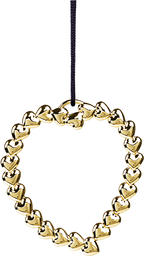 Heart Wreath H7 5 Gold Plated Karen Blixen - Heart Wreath & Heart Angel, Goldplated (1200x1200), Png Download