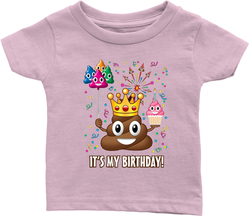It's My Birthday Emoji Pink T-shirt - T-shirt (1000x1000), Png Download