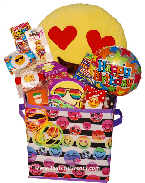 Emoji Birthday Basket - Birthday (468x600), Png Download