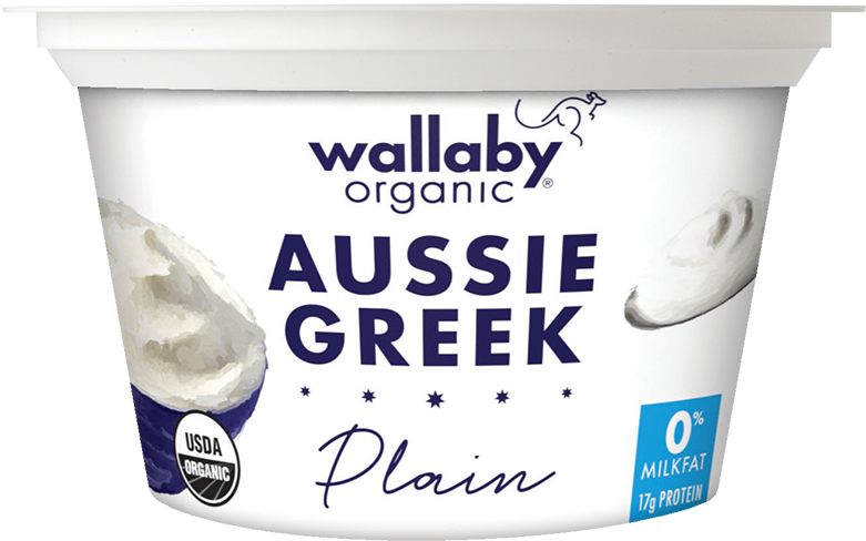 Wallaby Plain Organic Greek Nonfat Yogurt - Wallaby Greek Yogurt Vanilla Bean (800x507), Png Download