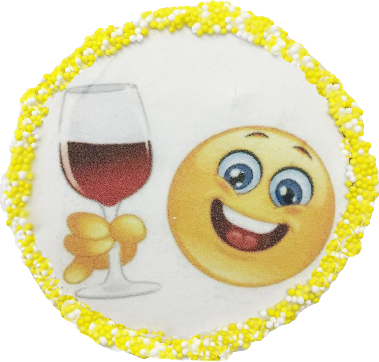 "wine Guy" Cookies With Nonpareils - Folat Foil Balloon Of Welcome To Happy Faces And Case (1584x1584), Png Download