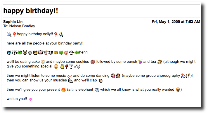 Happy Birthday Emoji Story - Happy Birthday Email (712x392), Png Download