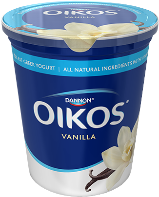 Vanilla Greek Yogurt Quart - Oikos Yogurt Vanilla (656x470), Png Download