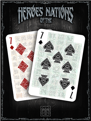 Heroes Of The Nations Playing Cards - Light (740x416), Png Download
