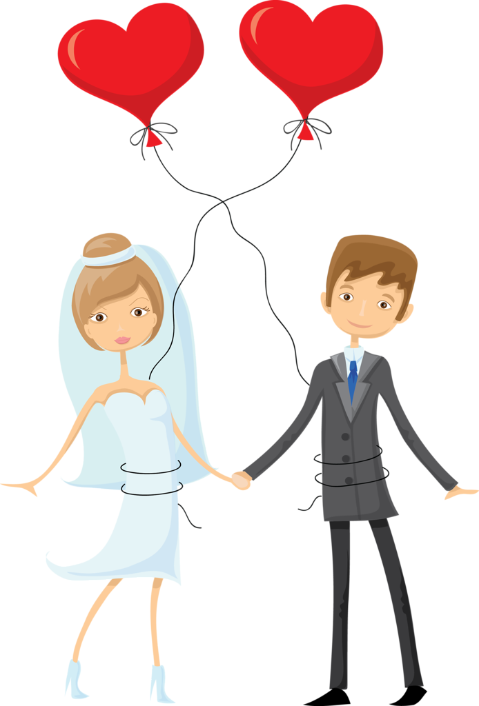 Zzz - Novio Y Novia De Boda Vector .png (694x1024), Png Download