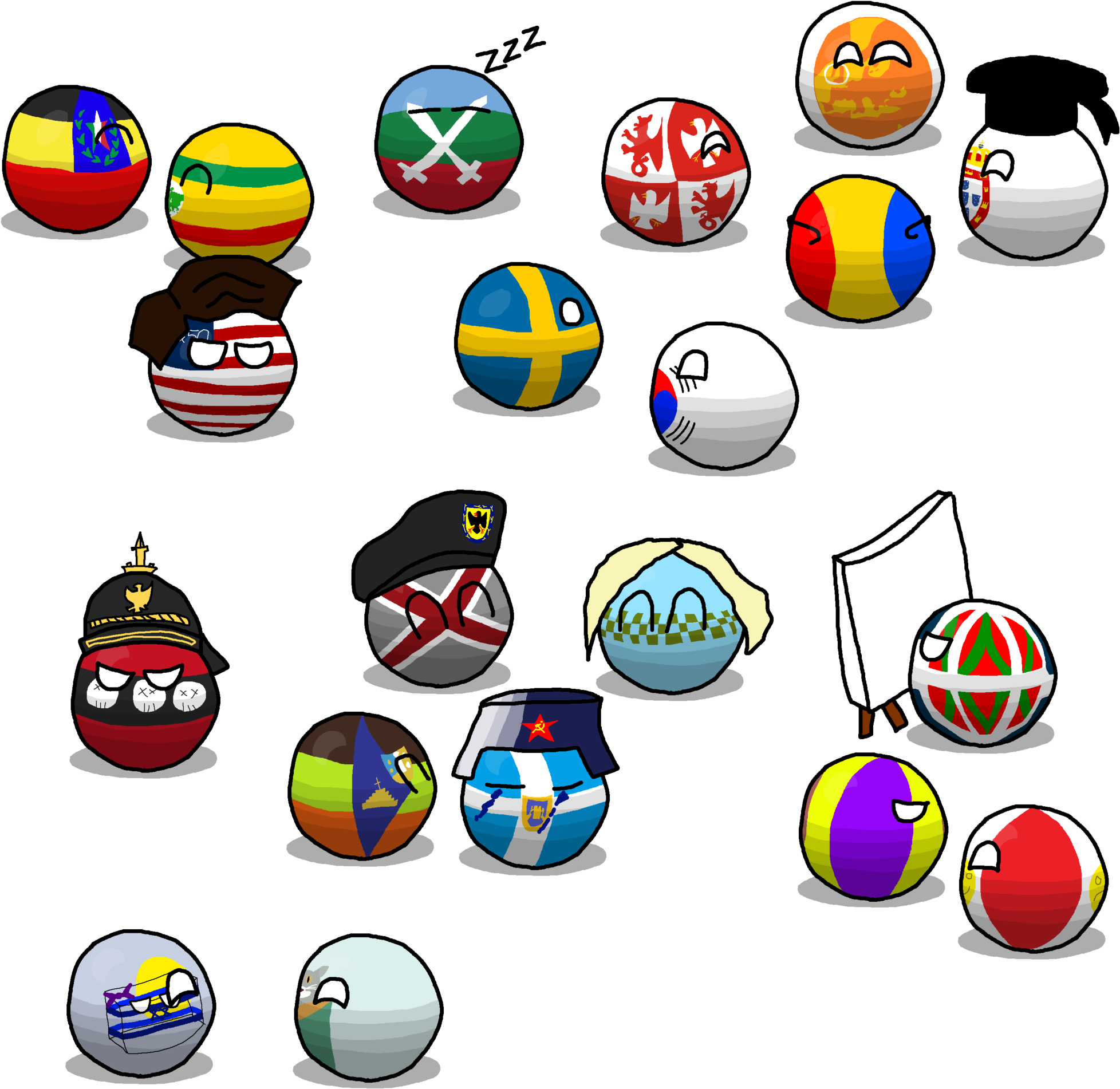 Creepypasta Countryball (2000x2000), Png Download